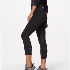 Lululemon Pace Rival Crop 22” High Rise Running Leggings Size 6 Black